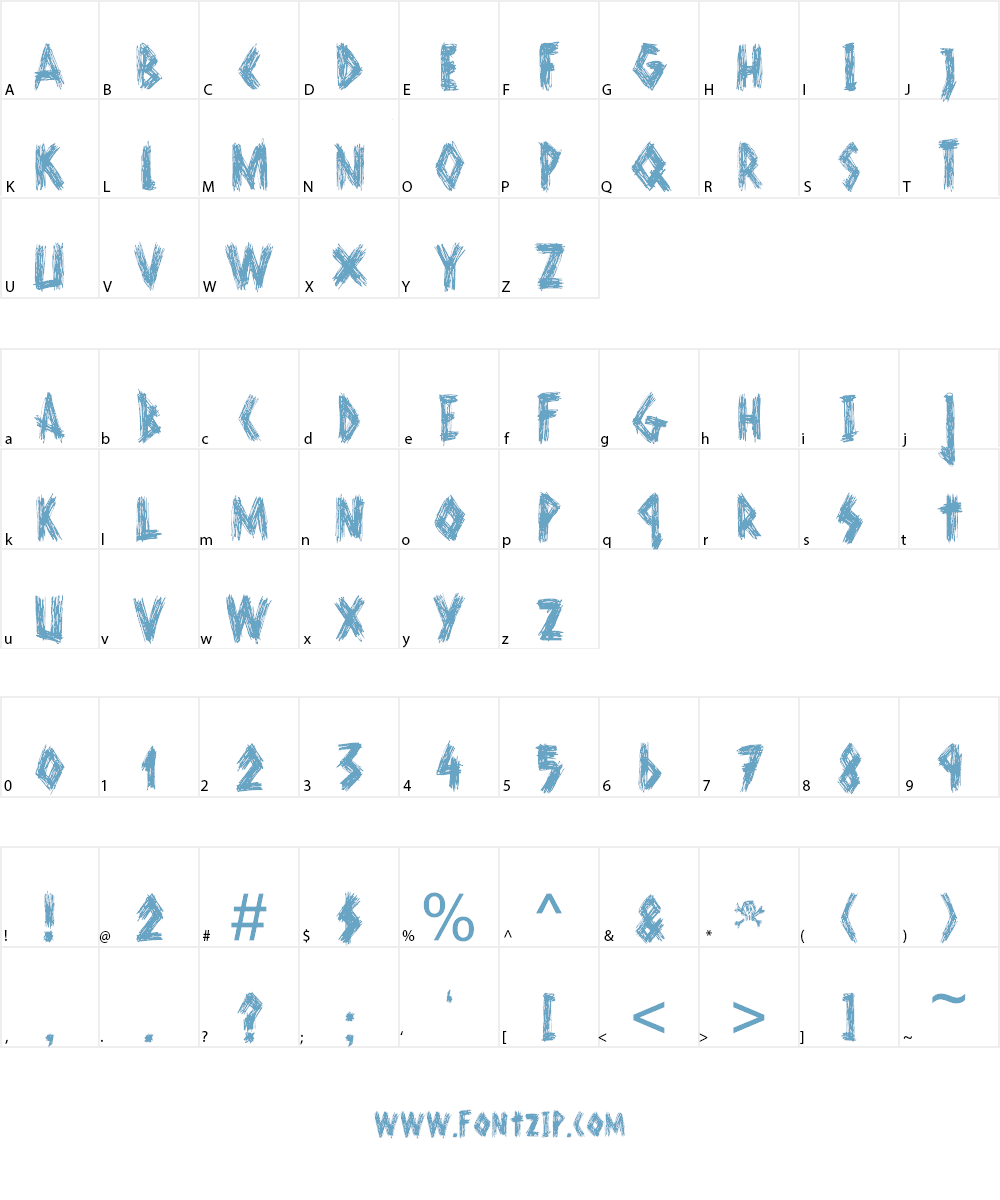 DK Scurvy Dog Font Character